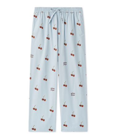 【UNISEX】チェリー柄ロングパンツ