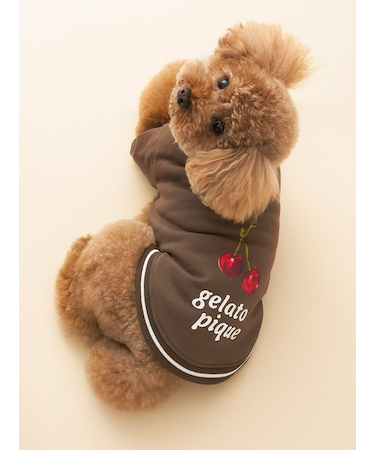 【CAT&DOG】チェリー柄裏毛プルオーバー