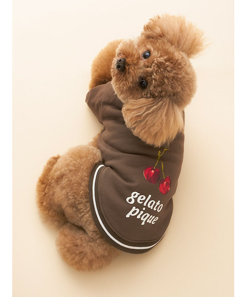 【CAT&DOG】チェリー柄裏毛プルオーバー