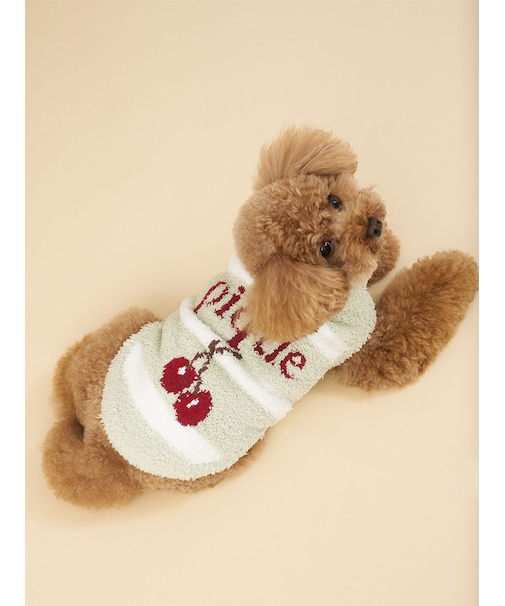 【CAT&DOG】ベビモコチェリージャガードニット