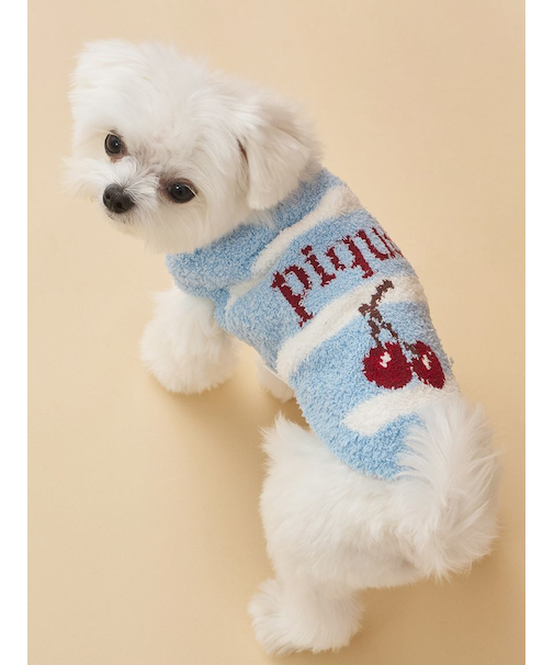 【CAT&DOG】ベビモコチェリージャガードニット