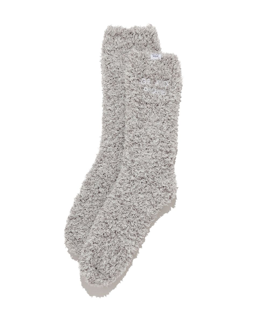 【HOMME】メランジ刺繍ロゴソックス