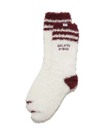 【HOMME】ライン刺繍ロゴソックス