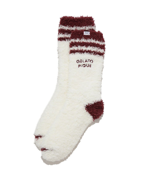 【HOMME】ライン刺繍ロゴソックス