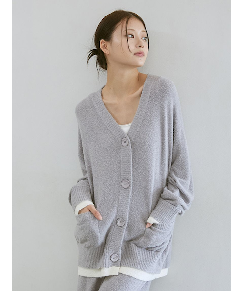 LGB 薄手カーディガン 灰色 レイヤードホットスムーズィーカーディガン｜ジェラートピケの通販