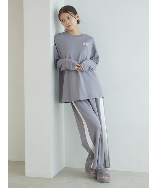 インレイロゴラインロングパンツ