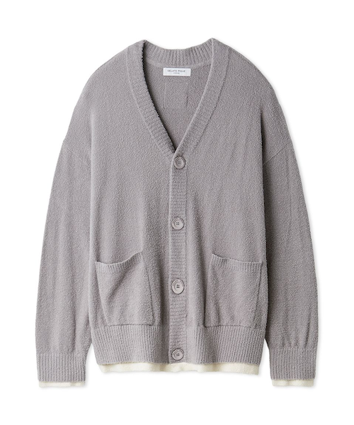 【専用販売】gelato pique　ホットスムーズィーカーディガン HOMME】レイヤードホットスムーズィーカーディガン｜ジェラートピケの