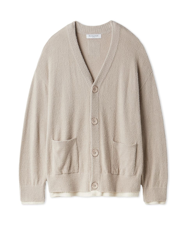 【HOMME】レイヤードホットスムーズィーカーディガン