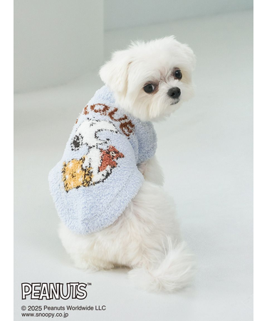【PEANUTS】【CAT&DOG】オリジナルアート ジャガードプルオーバー