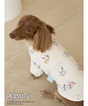 【PEANUTS】【CAT&DOG】オリジナルアート 総柄プルオーバー