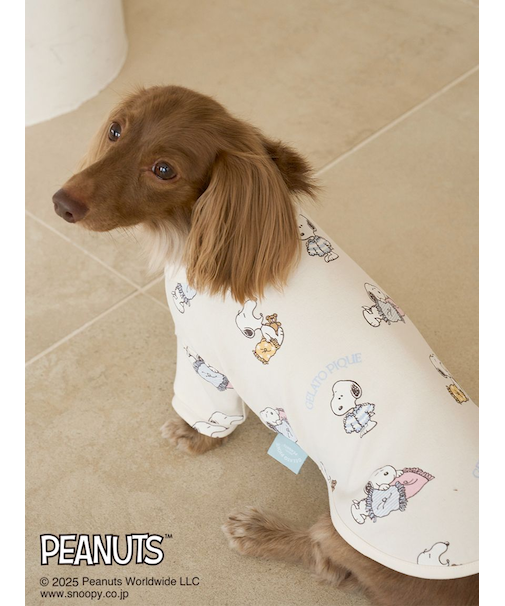 【PEANUTS】【CAT&DOG】オリジナルアート 総柄プルオーバー