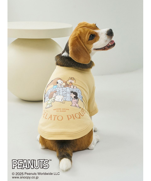 【PEANUTS】【CAT&DOG】ラージサイズ オリジナルアート 裏毛プルオーバー