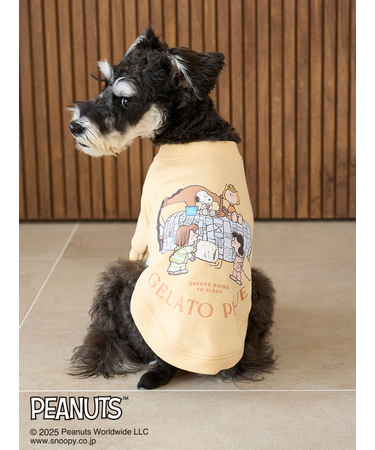 【PEANUTS】【CAT&DOG】オリジナルアート 裏毛プルオーバー