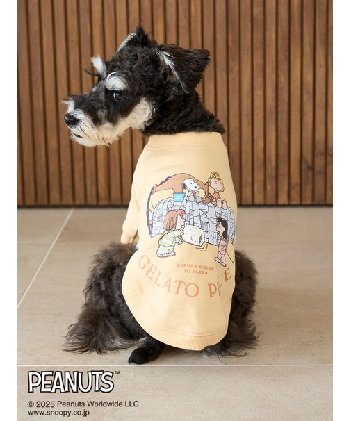 【PEANUTS】【CAT&DOG】オリジナルアート 裏毛プルオーバー