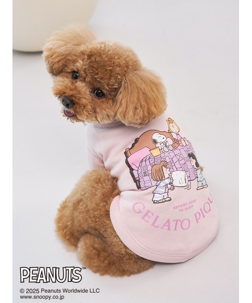 【PEANUTS】【CAT&DOG】オリジナルアート 裏毛プルオーバー