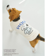 【PEANUTS】【CAT&DOG】ラージサイズ オリジナルアート ジャガードプルオーバー