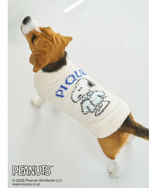 【PEANUTS】【CAT&DOG】ラージサイズ オリジナルアート ジャガードプルオーバー