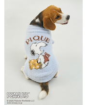 【PEANUTS】【CAT&DOG】ラージサイズ オリジナルアート ジャガードプルオーバー