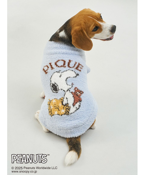 【PEANUTS】【CAT&DOG】ラージサイズ オリジナルアート ジャガードプルオーバー