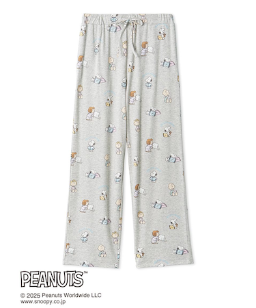 【PEANUTS】【HOMME】オリジナルアート 総柄ロングパンツ