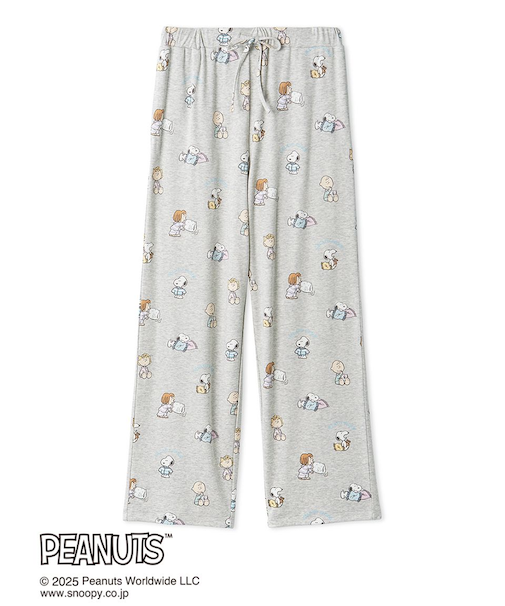 【PEANUTS】【HOMME】オリジナルアート 総柄ロングパンツ