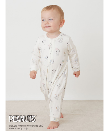 【PEANUTS PUPPIES】【BABY】総柄ロンパース