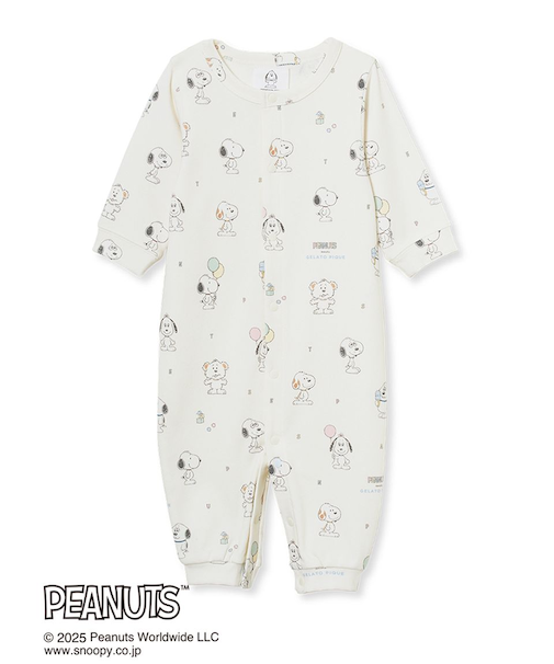【PEANUTS PUPPIES】【BABY】新生児 総柄2WAYオール