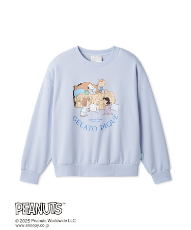 【PEANUTS】オリジナルアート ワンポイント裏毛プルオーバー