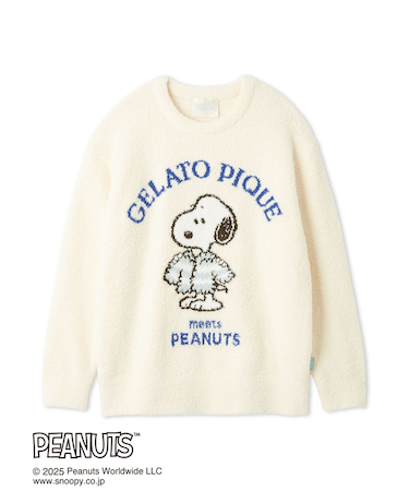 【PEANUTS】オリジナルアート ジャガードプルオーバー