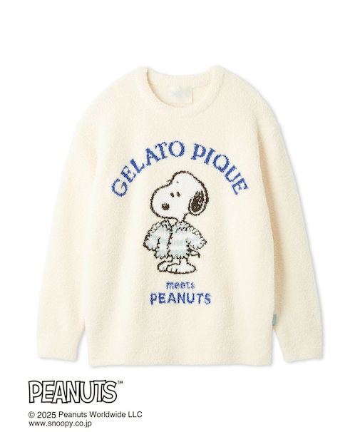 【PEANUTS】オリジナルアート ジャガードプルオーバー