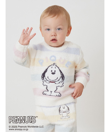 【販路限定カラーあり】【PEANUTS PUPPIES】【BABY】ベビモコプルオーバー