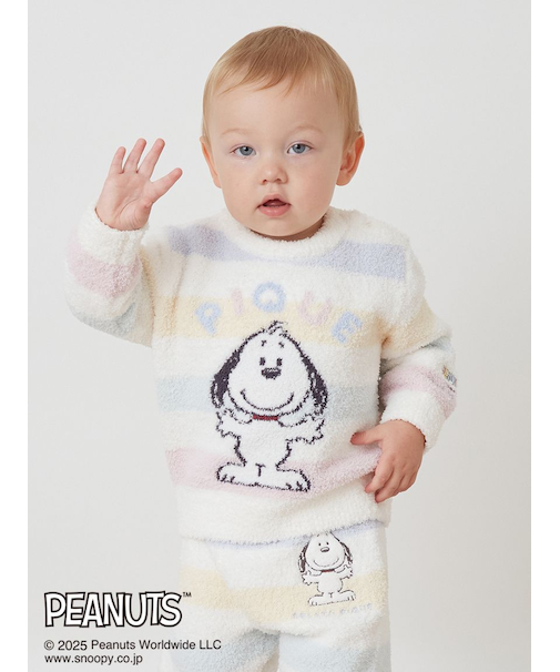【販路限定カラーあり】【PEANUTS PUPPIES】【BABY】ベビモコプルオーバー