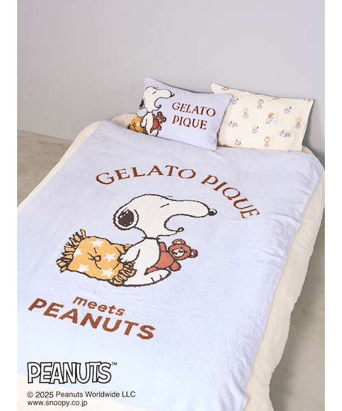 PEANUTS】オリジナルアート ジャガードマルチカバー｜ジェラートピケの