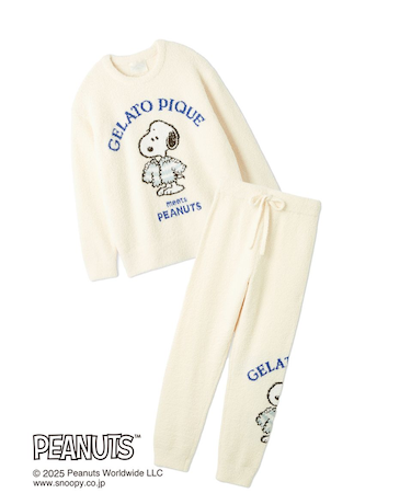【PEANUTS】【ONLINE限定】オリジナルアート ジャガードプルオーバー＆ロングパンツセット