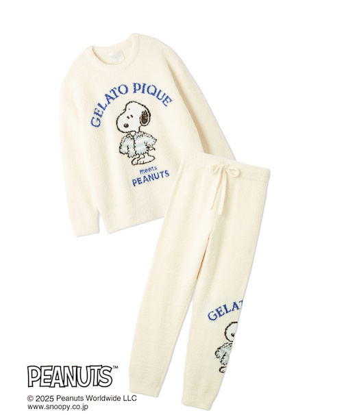 【PEANUTS】【ONLINE限定】オリジナルアート ジャガードプルオーバー＆ロングパンツセット