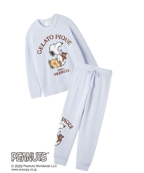 【PEANUTS】【ONLINE限定】オリジナルアート ジャガードプルオーバー＆ロングパンツセット
