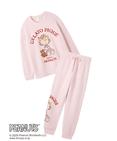 【PEANUTS】【ONLINE限定】オリジナルアート ジャガードプルオーバー＆ロングパンツセット