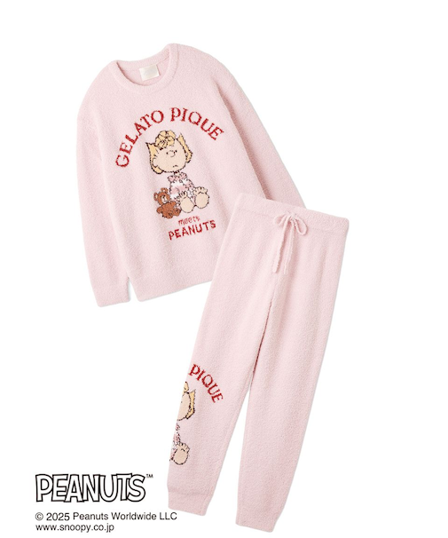 【PEANUTS】【ONLINE限定】オリジナルアート ジャガードプルオーバー＆ロングパンツセット