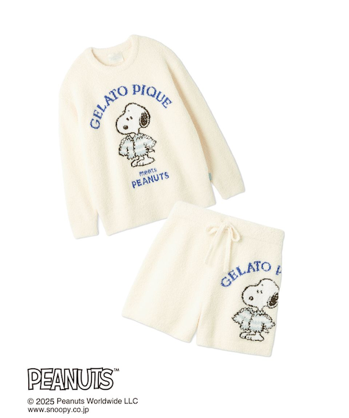 【PEANUTS】【ONLINE限定】オリジナルアート ジャガードプルオーバー＆ショートパンツセット