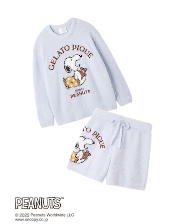 【PEANUTS】【ONLINE限定】オリジナルアート ジャガードプルオーバー＆ショートパンツセット