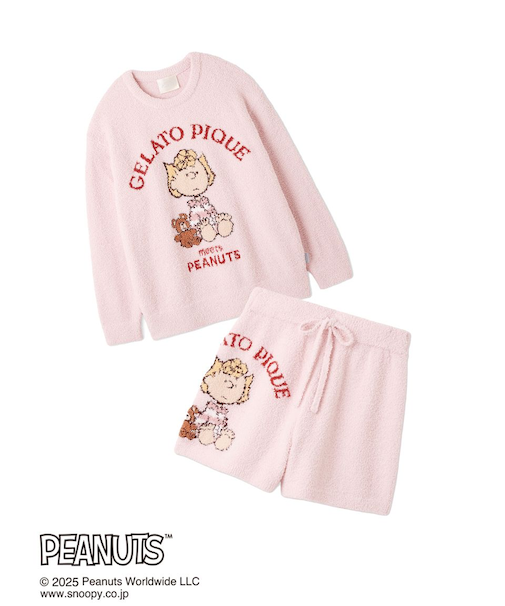 【PEANUTS】【ONLINE限定】オリジナルアート ジャガードプルオーバー＆ショートパンツセット