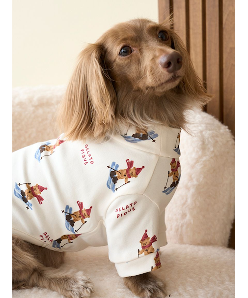 【HOLIDAY】【CAT&DOG】スキーベア柄カットソー