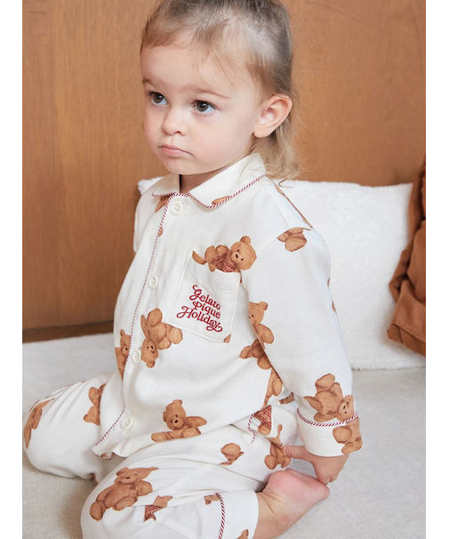 【HOLIDAY】【BABY】ベア柄ネルシャツ