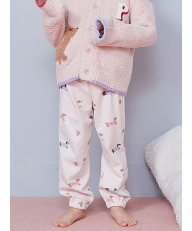 【KIDS】ダックスフンド柄ロングパンツ