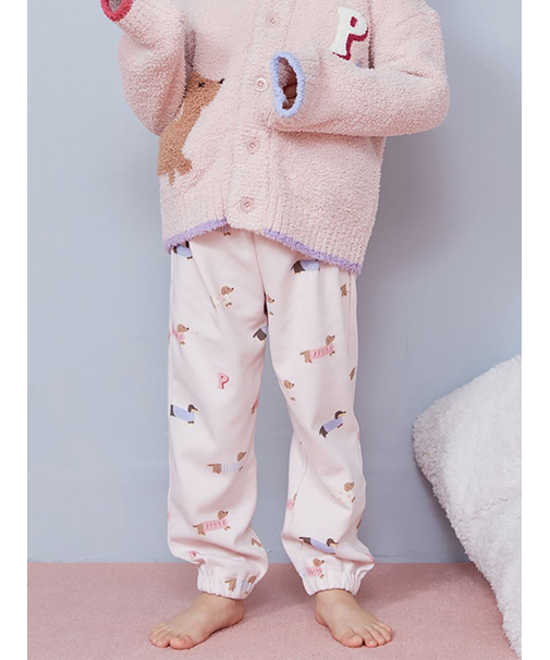 【KIDS】ダックスフンド柄ロングパンツ