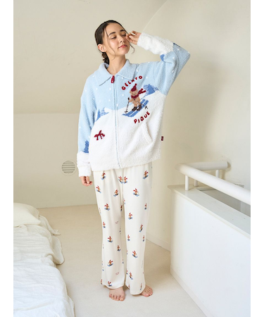 【HOLIDAY】スキーベア柄ロングパンツ