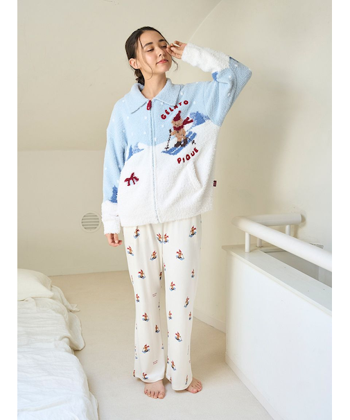 【HOLIDAY】スキーベア柄ロングパンツ