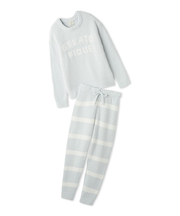 パウダーロゴジャガードプルオーバー&ロングパンツセット