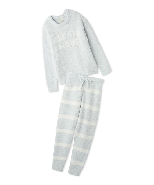 パウダーロゴジャガードプルオーバー&ロングパンツセット