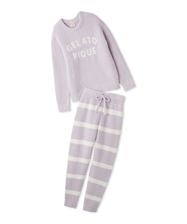 パウダーロゴジャガードプルオーバー＆ロングパンツセット